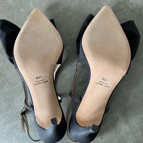 Kate Spade Satin Black Sheela Slingback Pumps - New - Picture 14 of 17